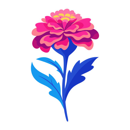 Marigold flower icon. Cartoon illustration of marigold flower vector icon for web designのイラスト素材