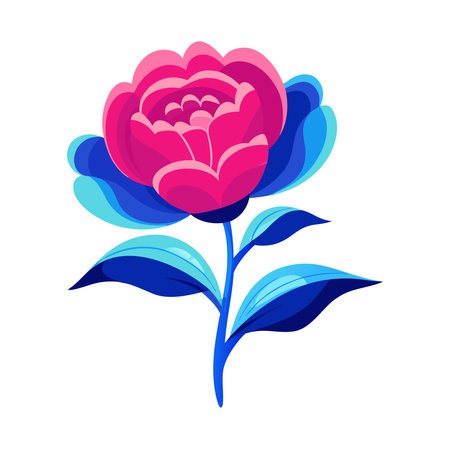 Peony flower icon. Cartoon illustration of peony flower vector icon for web designのイラスト素材