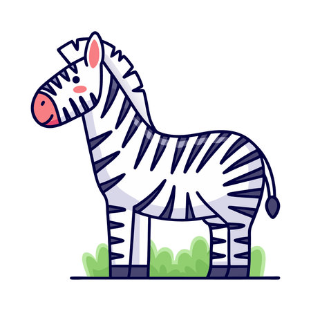 Zebra icon. Cartoon illustration of zebra vector icon for webのイラスト素材