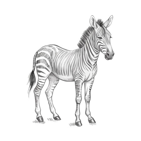 Zebra icon. Cartoon illustration of zebra vector icon for webのイラスト素材
