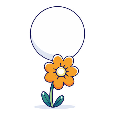 Flower and balloon icon. Nature plant and garden theme. Isolated design. Vector illustrationのイラスト素材