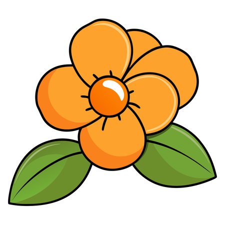 apricot blossom branch on a white background, vector illustration.のイラスト素材