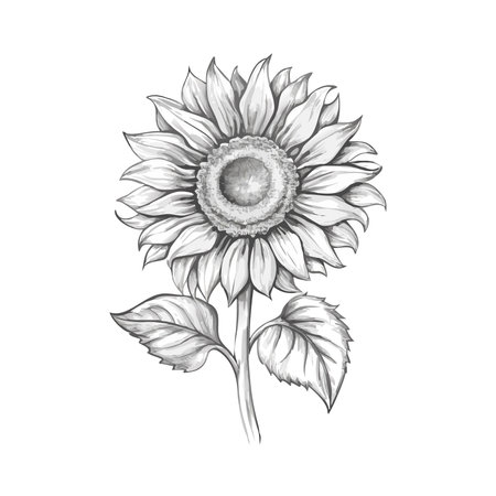 Sunflower icon. Flat illustration of sunflower vector icon for webのイラスト素材