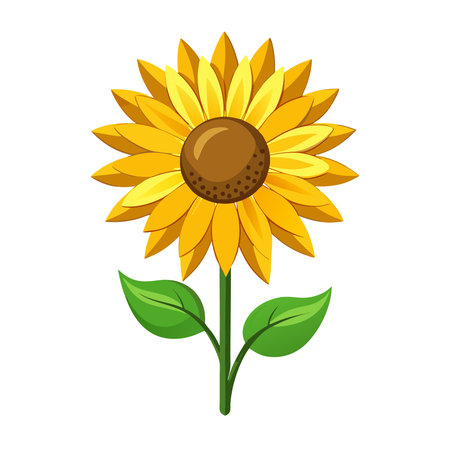 Sunflower icon. Flat illustration of sunflower vector icon for webのイラスト素材