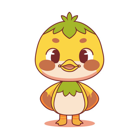 cute duck cartoon icon vector illustration design graphic flat eps10のイラスト素材