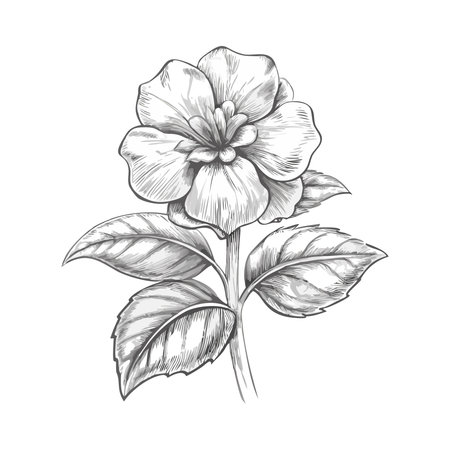 pagoda tree flower on white background. Vector illustration for your designのイラスト素材