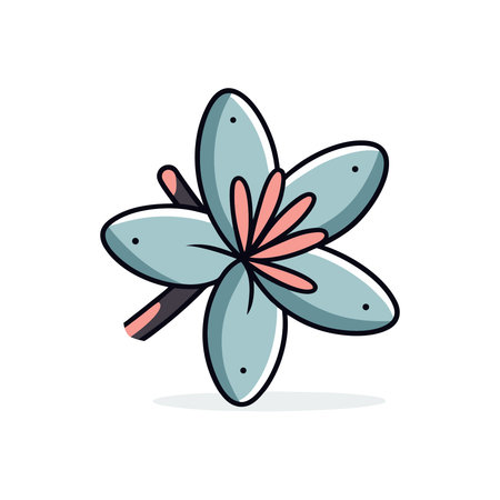 pagoda tree flower on white background. Vector illustration for your designのイラスト素材