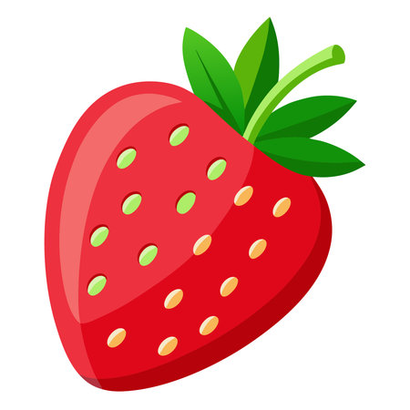 Strawberry vector hand drawn illustration. Isolated on white background.のイラスト素材