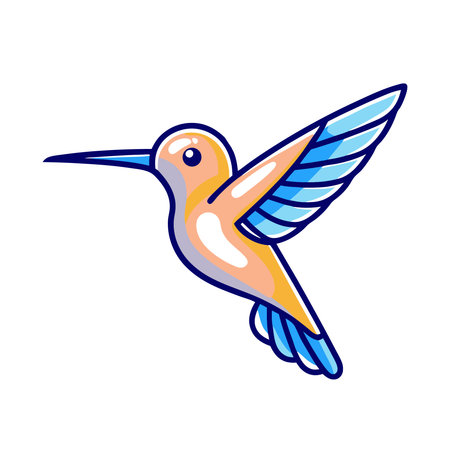 Hummingbird cartoon icon vector illustration graphic design vector illustration graphic designのイラスト素材