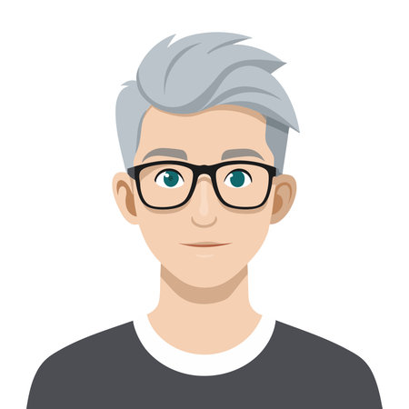 Man cartoon icon. Male avatar person people and human theme. Isolated design. Vector illustrationのイラスト素材