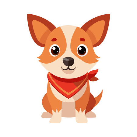 cute little dog isolated icon vector illustration design , vector illustrationのイラスト素材