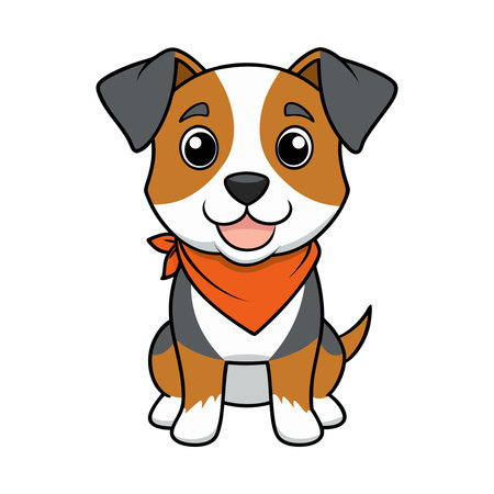 cute little dog isolated icon vector illustration design , vector illustrationのイラスト素材