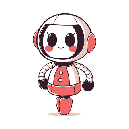 Robot cartoon icon. Robotic toy machine cyborg and science theme. Isolated design. Vector illustrationのイラスト素材