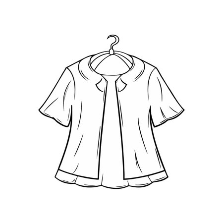 Fashion clothes blouse icon. Flat illustration of fashion clothes blouse vector icon for webのイラスト素材