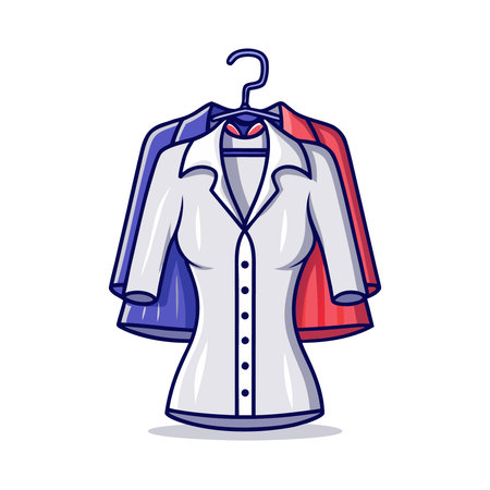 Fashion clothes blouse icon. Flat illustration of fashion clothes blouse vector icon for webのイラスト素材