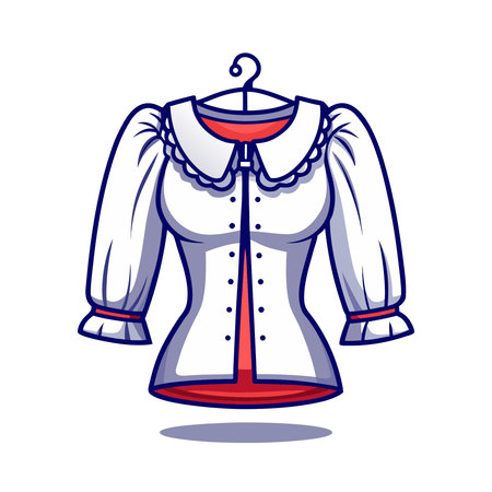 Fashion clothes blouse icon. Flat illustration of fashion clothes blouse vector icon for webのイラスト素材