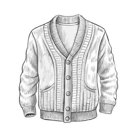 Vector illustration of a sweatert on a white background. Hand drawn illustration.のイラスト素材