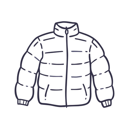 Winter jacket icon. Cartoon illustration of winter jacket vector icon for webのイラスト素材