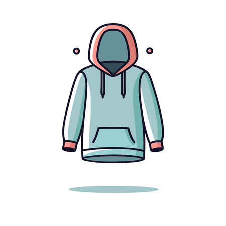 Hoody sweatshirt icon. Vector illustration in flat style.のイラスト素材
