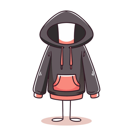 Fashionable hooded sweatshirt. Vector illustration in cartoon styleのイラスト素材