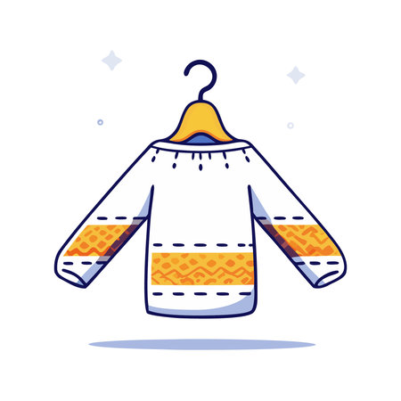 Cute hand drawn sweater with hearts. Vector illustration in doodle style.のイラスト素材