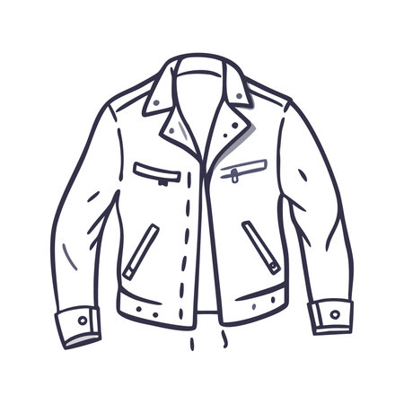Men's jacket line icon, vector illustration, eps 10.のイラスト素材
