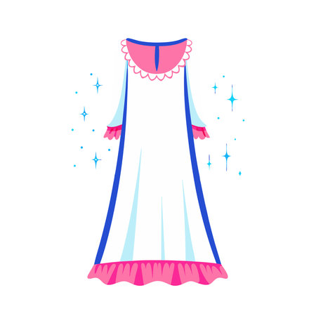 Vector illustration of a beautiful woman's dress. Isolated on white background.のイラスト素材