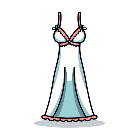 Wedding dress icon. Clothes wear fashion and style theme. Isolated design. Vector illustrationのイラスト素材