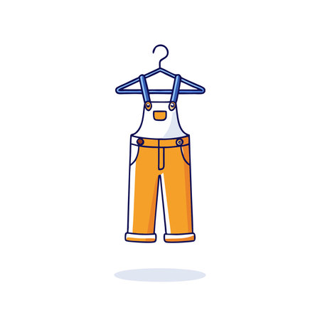 Clothes on hanger icon. Vector illustration in flat style.のイラスト素材