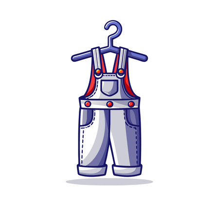 Dungarees icon. Clothes wear fashion and style theme. Isolated design. Vector illustrationのイラスト素材