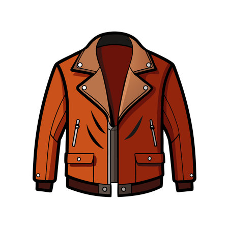 Red jacket isolated on white background. Vector illustration of a jacket.のイラスト素材