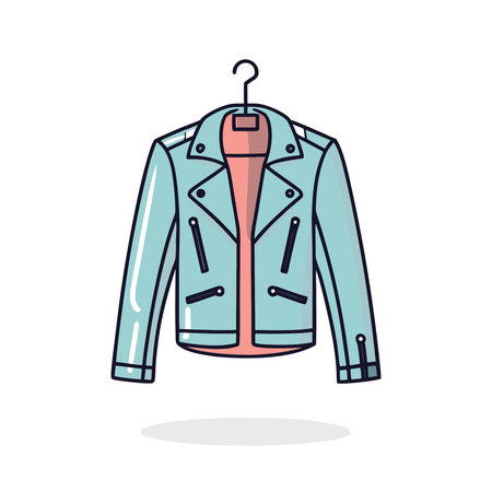 Jacket with hanger icon. Vector illustration in flat style.のイラスト素材