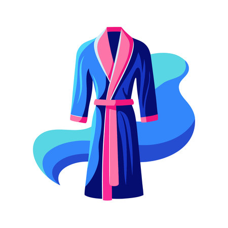 bathrobe icon image vector illustration design blue and green color.のイラスト素材