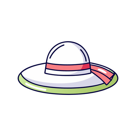 summer hat accessory icon vector illustration design graphic design vector illustration graphic designのイラスト素材