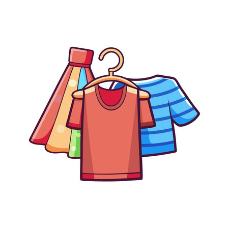 Clothing shop icon. Cartoon illustration of clothes shop vector icon for web designのイラスト素材