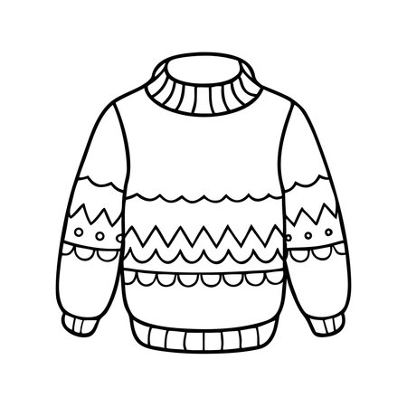 Vector illustration of sweater and winter clothes. Collection of sweater and sweater stock vector illustration.のイラスト素材