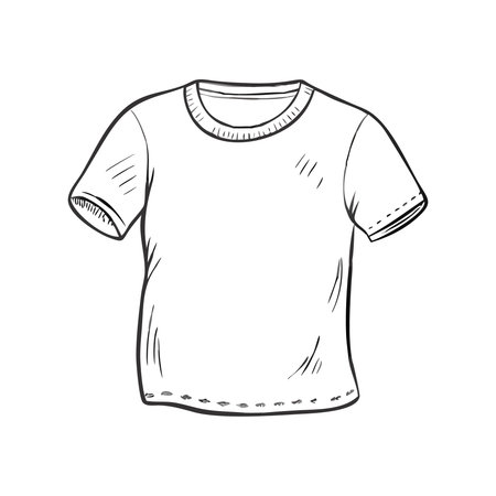 T-shirt. Vector illustration of a white t-shirt.のイラスト素材