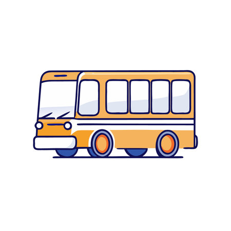 bus transport vehicle isolated icon vector illustration designicon vector illustration graphic designのイラスト素材