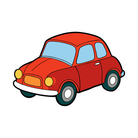 Retro car icon. Cartoon illustration of retro car vector icon for web designのイラスト素材