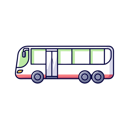 bus public transport isolated icon vector illustration design, vector illustration graphicのイラスト素材