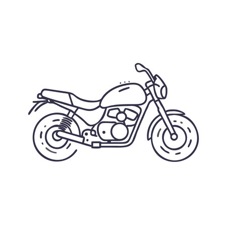 Motorcycle line icon. Motorcycle vector illustration. Motorcycle outline iconのイラスト素材