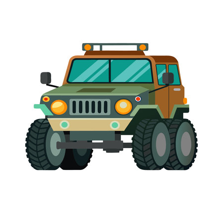 Off-road vehicle, off-road vehicle vector Illustration on a white backgroundのイラスト素材
