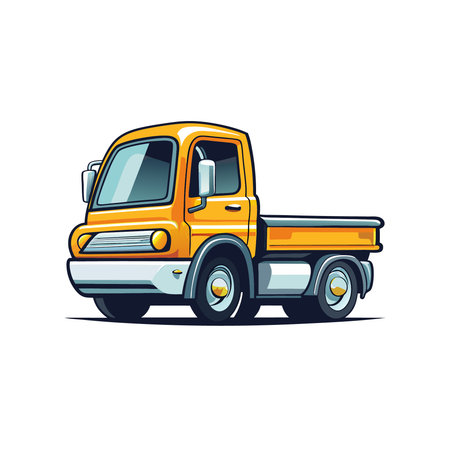 Truck. Vector illustration on a white background. Isolated object.のイラスト素材
