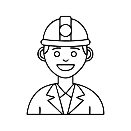 Electrician with a lightbulb. Flat style vector illustration.のイラスト素材