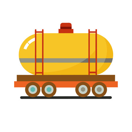 Cargo train icon. Flat illustration of cargo train icon for web designのイラスト素材