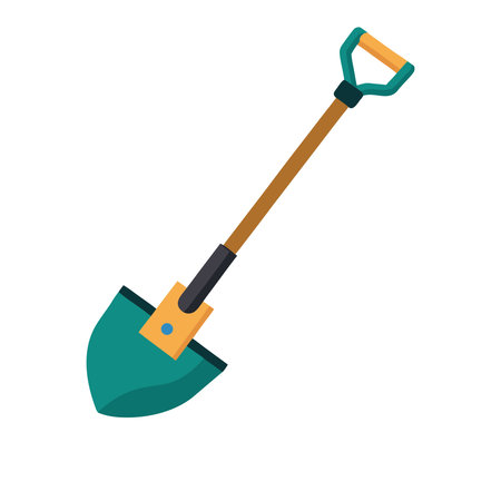 Shovel icon. Gardening planting and nature theme. Isolated design. Vector illustrationのイラスト素材