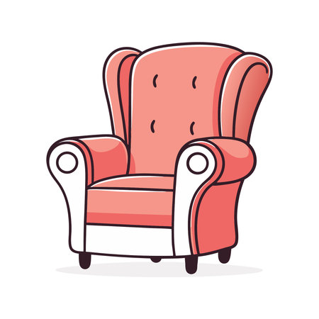 Armchair icon. Cartoon illustration of armchair vector icon for web designのイラスト素材