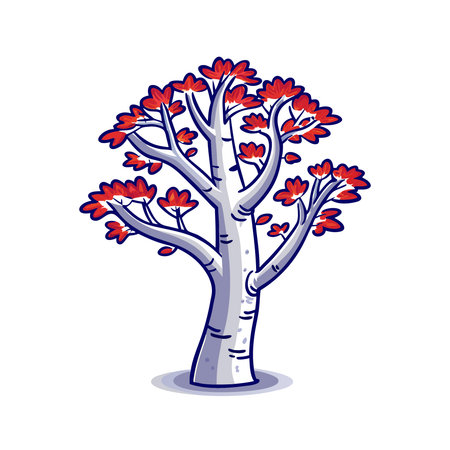 tree icon over white background. colorful design. vector illustratonのイラスト素材