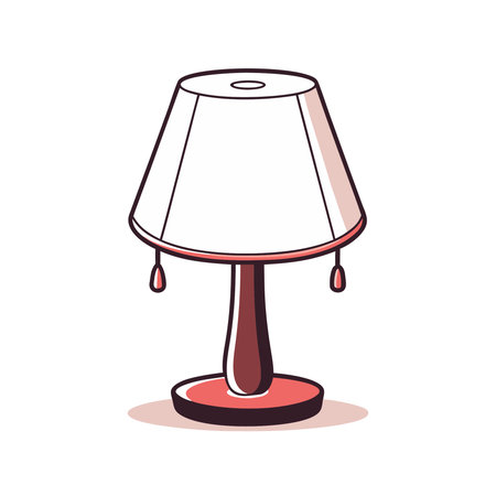 Table lamp icon. Cartoon illustration of table lamp vector icon for web designのイラスト素材