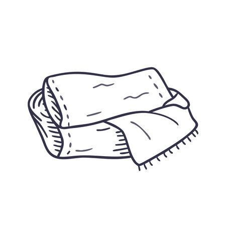 Handkerchiefs doodle icon. Handkerchief vector sketch illustrationのイラスト素材
